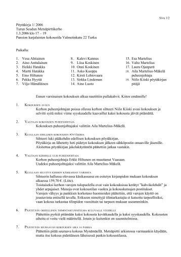 Pöytäkirja 1/2006 (PDF) - Metsäpirtti
