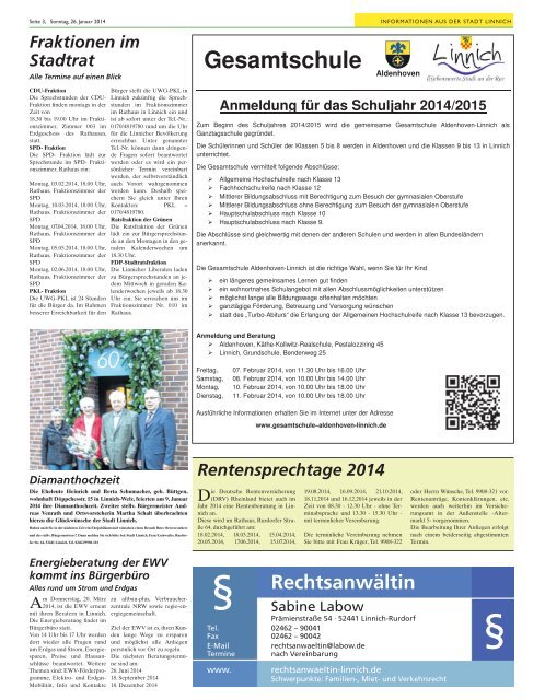 Linfo 01/2014 Teil 1 - Stadt Linnich