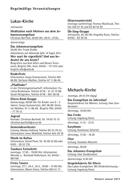 Ausgabe 01/2013 - Gemeinnützige Treuhandstelle Hamburg e.V.