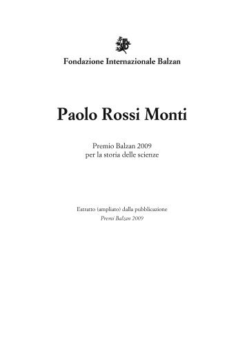 Fondazione Internazionale Balzan Paolo Rossi Monti