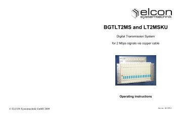 101329-1 Bedienungsanleitung BGT LT2MS ... - Elcon Systemtechnik