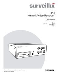Network Video Recorder IPR - Toshiba Surveillance and IP Video ...