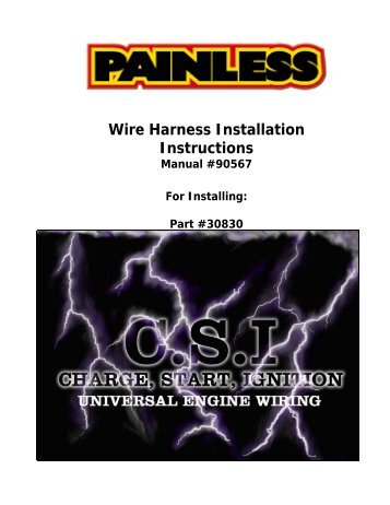 Wire Harness Installation Instructions - Painless Wiring