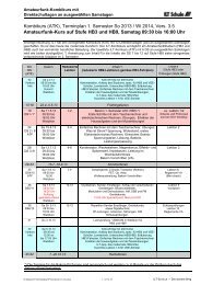 Terminplan Winter 98 - ILT-Schule