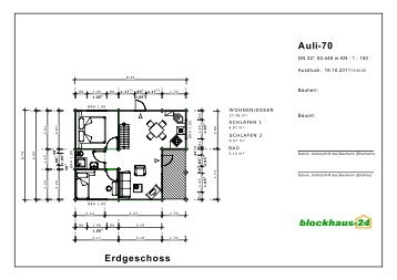 Grundriss & Ansichten - Blockhaus-24