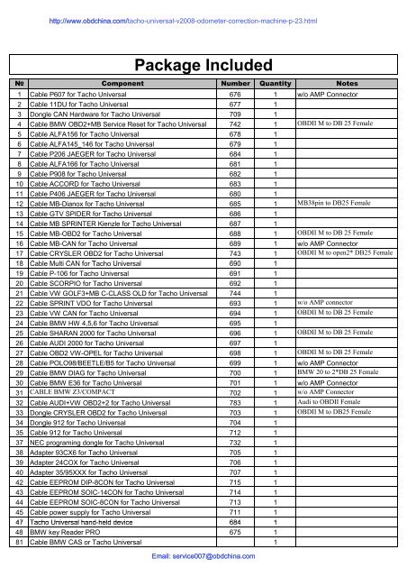 tacho v2008 Cable list.pdf - OBD China