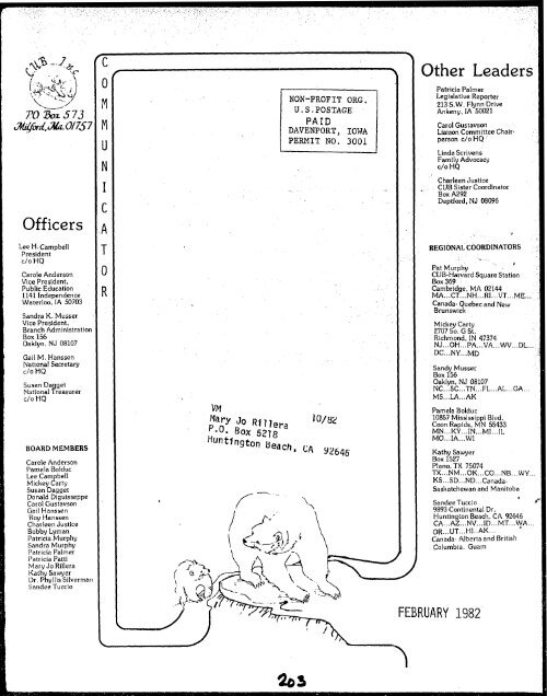 Concerned United Birthparents - CUB - MA ~ Pg 203-290 - triadoption