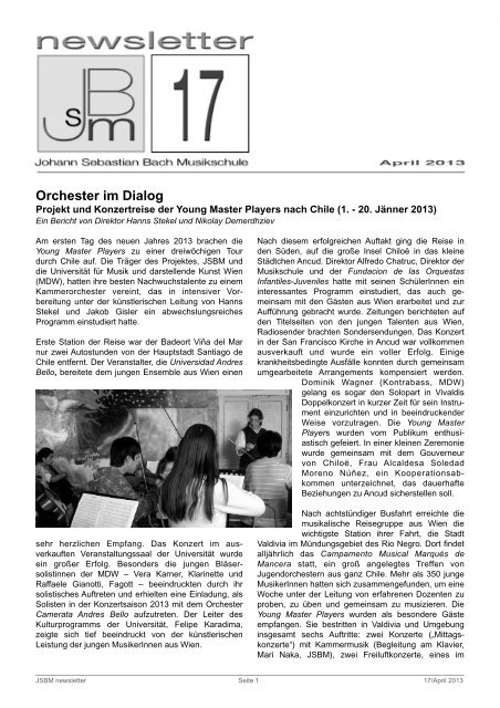 jsbm_newsletter17_Apr13 - Johann Sebastian Bach Musikschule