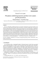 Phosphate solubilizing bacteria and their role in plant growth ...