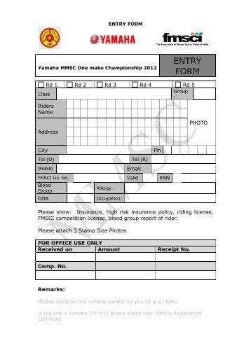 Yamaha MMSC One Make Championship - The FMSCI