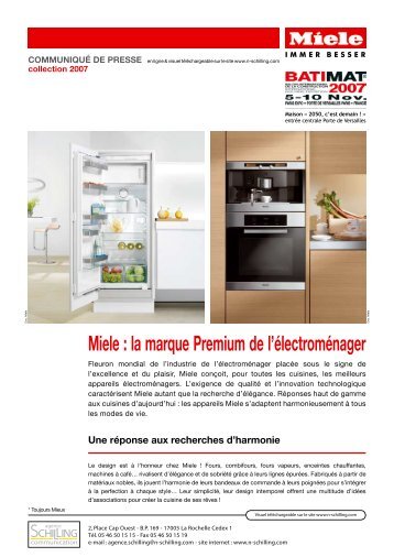 Miele : la marque Premium de l'Ã©lectromÃ©nager