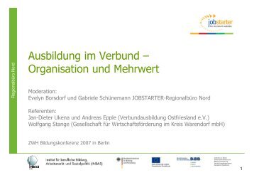 Ausbildung im Verbund Å Organisation und Mehrwert