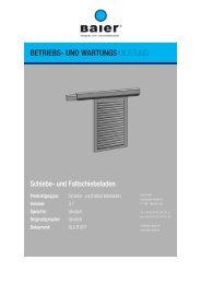 Bedienungs- und Wartungsanleitung - Baier GmbH