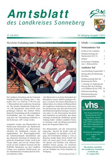 Amtsblatt - Landkreis Sonneberg