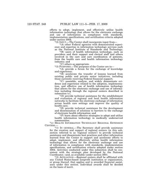 Public Law 111–5 111th Congress An Act - Loan Programs Office