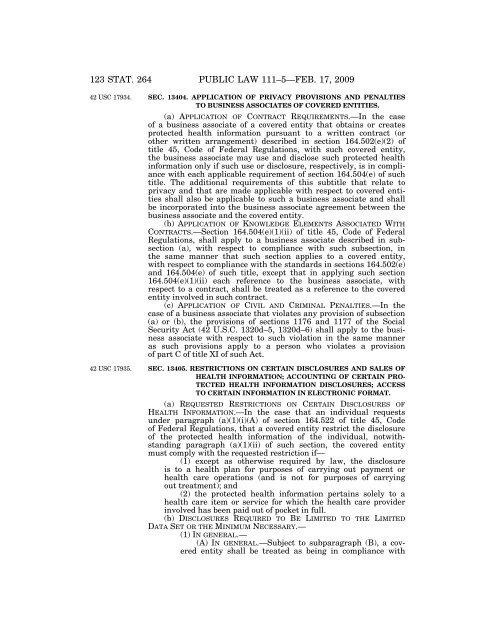 Public Law 111–5 111th Congress An Act - Loan Programs Office