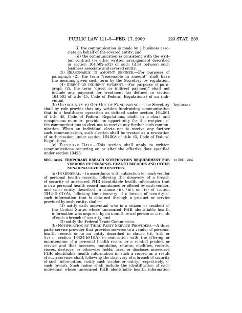 Public Law 111–5 111th Congress An Act - Loan Programs Office