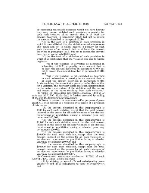 Public Law 111–5 111th Congress An Act - Loan Programs Office