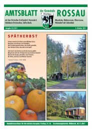 Amtsblatt 10/2011 - Gemeinde Rossau