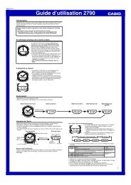 Guide d'utilisation 2790 - CASIO Europe