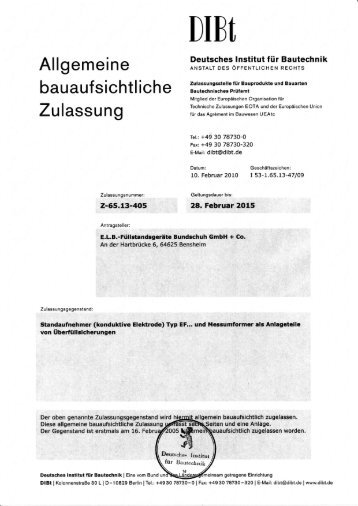 Füllstandsgeräte - E.L.B. Füllstandsgeräte Bundschuh GmbH+Co.