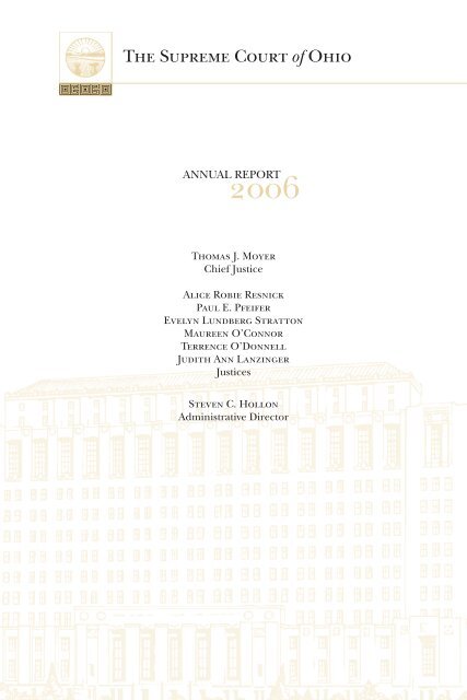 Supreme Court of Ohio 2006 Annual Report - Supreme Court - State ...