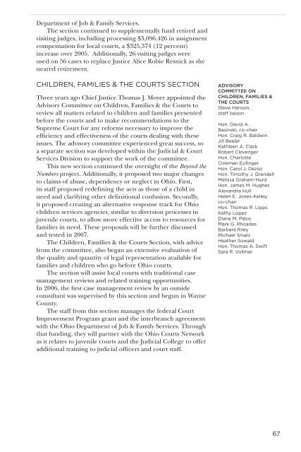 Supreme Court of Ohio 2006 Annual Report - Supreme Court - State ...