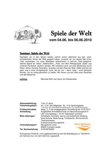 Spiele der Welt.pdf - Kreisjugendring Landsberg am Lech