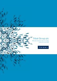 Tribal Group plc - Half year results 2009