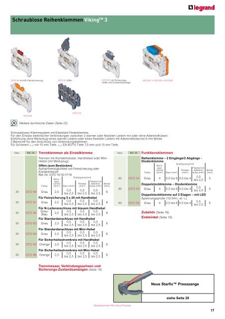 BroschÃ¼re Reihenklemmen Vikingâ¢pdf, 3.5 MB - Legrand - Legrand ...