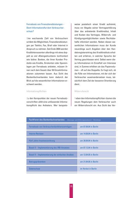 Jahresbericht 2004|2005 - Bankenfachverband