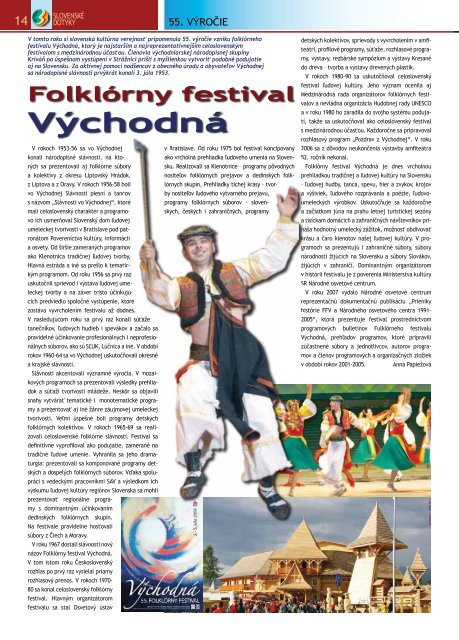 SlovenskÃ© dotyky 08 (PDF - 5,7 MB) - SlovÃ¡ci vo svete