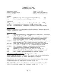Charles Frederick Baer Curriculum Vitae Department Of