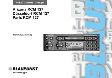 Arizona RCM 127 Düsseldorf RCM 127 Paris RCM 127 - Blaupunkt