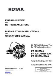 EINBAUHINWEISE BETRIEBSANLEITUNG ... - Beule Kart