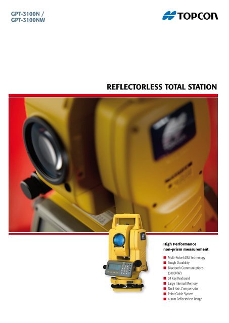 REFLECTORLESS TOTAL STATION - Topcon Positioning