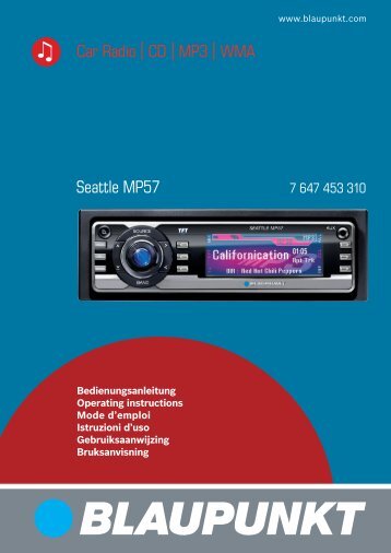 Seattle MP57 Car Radio CD MP3 WMA - Blaupunkt