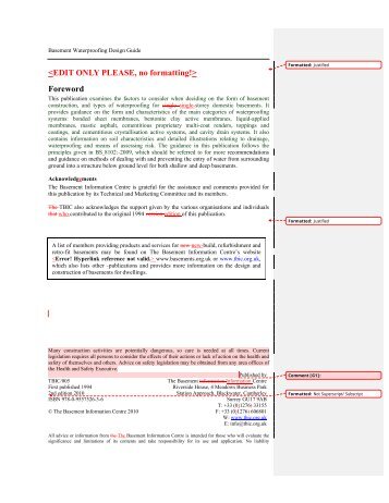 Waterproofing Design Guide - Basement Information Centre