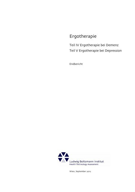 Ergotherapie - Repository of the LBI-HTA - Ludwig Boltzmann ...