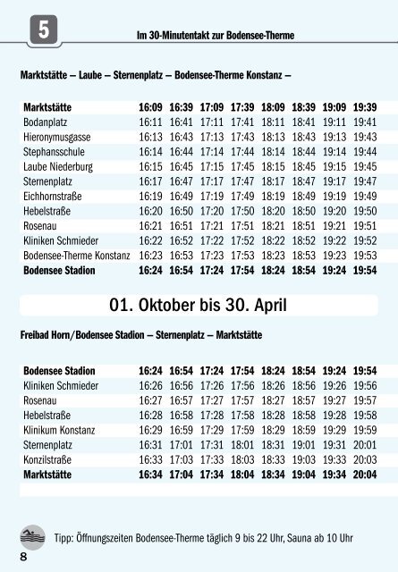 Buslinie - Bodensee Therme Konstanz