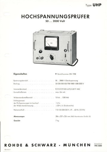 ROHDE & SCHWARZ. MiJNCHEN - Classic Broadcast