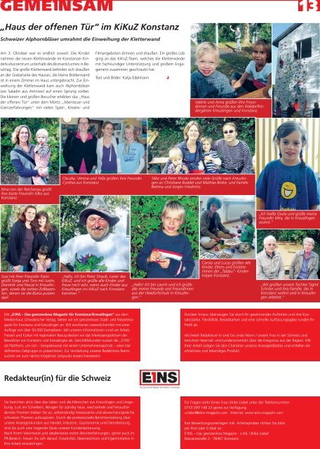 15. Oktober `09 (PDF) - E1NS-Magazin
