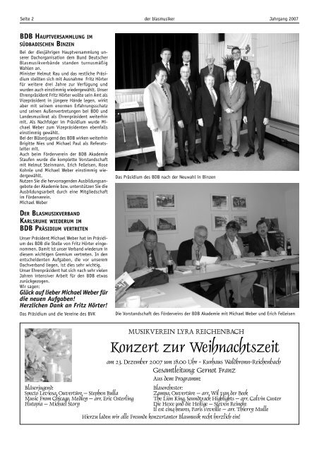 FEST- UND KONZERTTERMINE 2007/2008 - Blasmusikverband ...