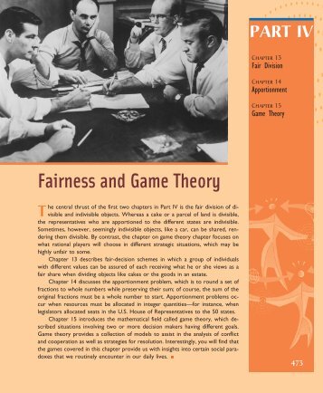 Fairness and Game Theory - W.H. Freeman