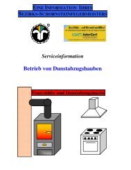 Betrieb von Dunstabzugshauben - Schornsteinfeger-Innung Koblenz