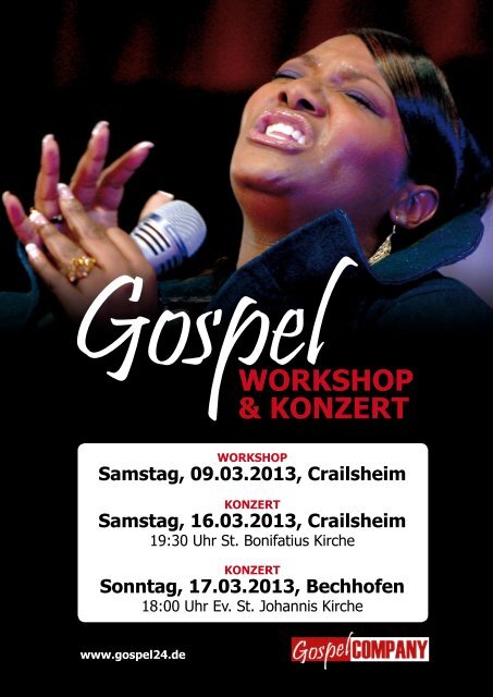 GospelWORKSHOP & KONZERT - Katholische Kirche in Crailsheim