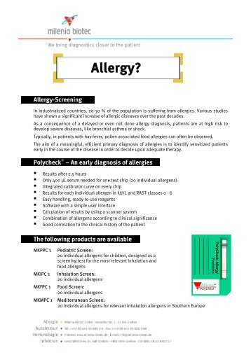 Allergy? - Milenia Biotec GmbH