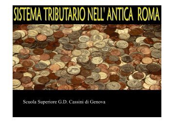Il sistema tributario nell'antica Roma - Liguria