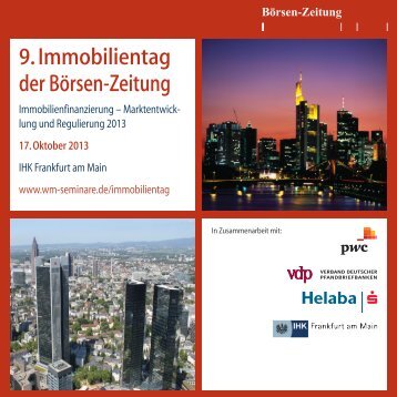 9. Immobilientag der Börsen-Zeitung - WM Seminare