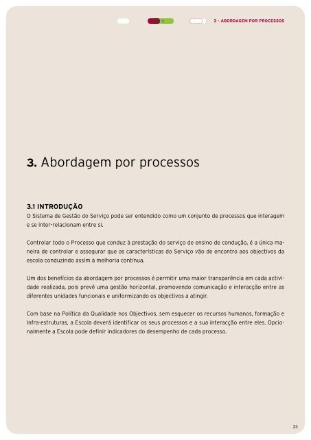 Manual da qualidade de serviÃ§os : ensino da conduÃ§Ã£o - Imtt